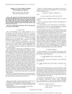 IEEE TRANSACTIONS ON INFORMATION THEORY, VOL. 51, NO. 5, MAYCapacity of a Class of Relay Channels With Orthogonal Components  1815