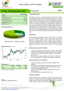 Result Analysis | Q3FY10 Update LONG TERM INVESTMENT CALL 23 January 2010 Capital Goods