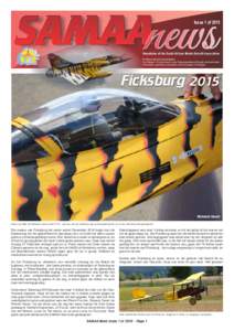 news  Issue 1 of 2015 Newsletter of the South African Model Aircraft Association Published electronically/digitally.