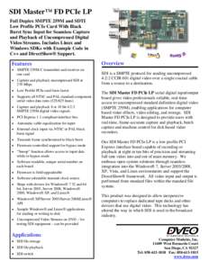 Microsoft Word - SDI Master FD PCIe LP Datasheet.doc