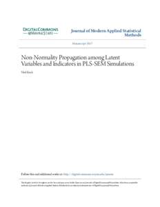 Non-Normality Propagation among Latent Variables and Indicators in PLS-SEM Simulations