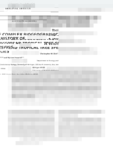 THE COMPLEX BIOGEOGRAPHIC HISTORY OF A WIDESPREAD TROPICAL TREE SPECIES