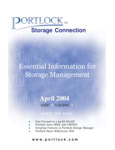 Portlock Storage Connection- April