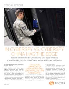 special report  REUTERS/Rick Wilking In Cyberspy vs. cyberspy, China has the edge