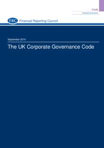 Code Corporate Governance Financial Reporting Council  September 2014