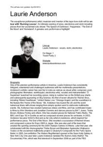 This pdf was last updated: Apr[removed]Laurie Anderson