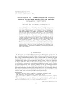 MATHEMATICS OF COMPUTATION Volume 68, Number 227, Pages 913–943 S[removed][removed]Article electronically published on March 3, 1999  CONVERGENCE OF A MULTISCALE FINITE ELEMENT