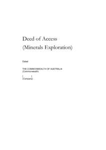 Microsoft Word - Exploration Deed of Access - Final.doc