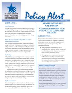 Policy Alert  March 2008 QUICK LOOK … Central Questions