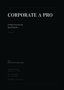 CORPORATE A PRO 20 Style Font Family OpenType Pro Font Preview 1.0  URW++