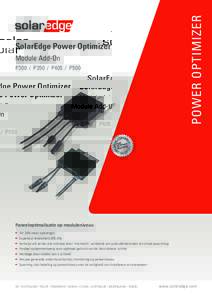 POWER OPTIMIZER  SolarEdge Power Optimizer Module Add-On P300 / P350 / P405 / P500