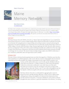 Maine Historical Society: Alida Carroll and John Marshall Brown Library