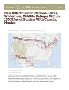 A fact sheet from  April 2015 New Bills Threaten National Parks, Wilderness, Wildlife Refuges Within