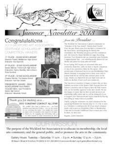 Summer Newsletter[removed]Congratulations[removed]Wickford Art Association Statewide Scholarship