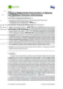 Article  Mapping Higher-Order Network Flows in Memory and Multilayer Networks with Infomap Daniel Edler, Ludvig Bohlin and Martin Rosvall * Integrated Science Lab, Department of Physics, Umeå University, SEUmeå