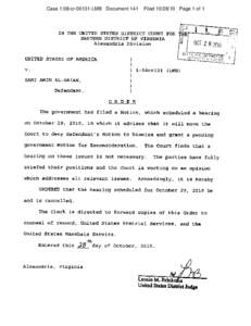 Case 1:08-crLMB Document 141  FiledPage 1 of 1 IN THE UNITED STATES DISTRICT COURT FOR 