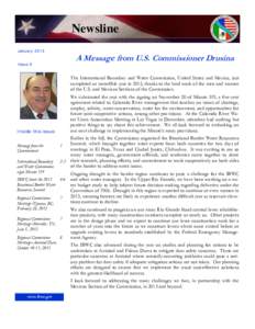 Newsline January 2013 A Message from U.S. Commissioner Drusina  Issue 6