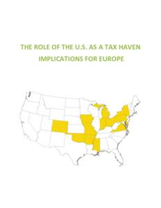 THE ROLE OF THE U.S. AS A TAX HAVEN IMPLICATIONS FOR EUROPE 1  CREDITS