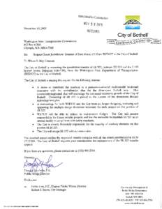 City of Bothell Route Jurisdiction Transfer Request