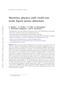 Prepared for submission to JCAP  arXiv:1309.7024v2 [physics.ins-det] 7 Feb 2014 Neutrino physics with multi-ton scale liquid xenon detectors
