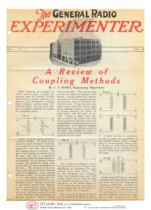 A Review Of Coupling Methods - GenRad Experimenter May 1927