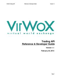 Basic API Reference & Developer Guide