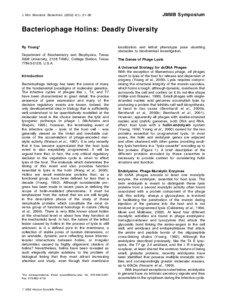 JMMB Symposium  J. Mol. Microbiol. Biotechnol[removed]): 21–36.
