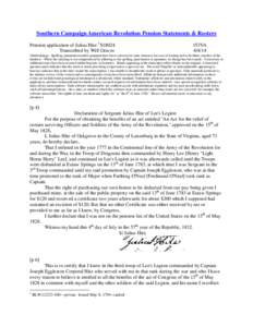 Southern Campaign American Revolution Pension Statements & Rosters Pension application of Julius Hite 1S18024 Transcribed by Will Graves f53VA[removed]