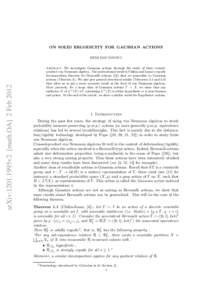 ON SOLID ERGODICITY FOR GAUSSIAN ACTIONS  arXiv:1201.1995v2 [math.OA] 2 Feb 2012 REMI BOUTONNET Abstract. We investigate Gaussian actions through the study of their crossedproduct von Neumann algebra. The motivational re