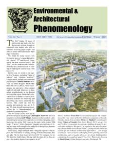Environmental & Architectural Phenomenology Vol. 26 ▪ No. 1