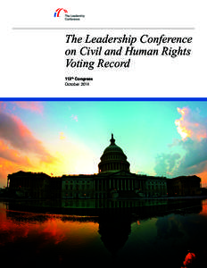 The Leadership Conference on Civil and Human Rights Voting Record 113th Congress October 2014