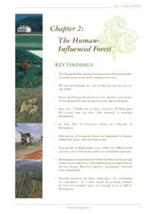 Chapter 2: The Human Influenced Forest  Chapter 2: The HumanInfluenced Forest Key Findings •