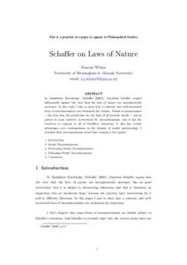 Microsoft Word - Schaffer on laws of nature v21.doc
