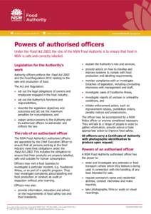 Powers of authorised officers
