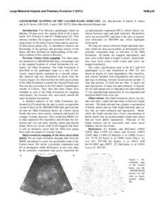 Large Meteorite Impacts and Planetary Evolution Vpdf GEOMORPHIC MAPPING OF THE CALORIS BASIN, MERCURY. D.L. Buczkowski, S. Edrich, S. Ackiss and K.D. Seelos, JHU/APL, Laurel, MD 20723, Debra.Buczkowski@jhua
