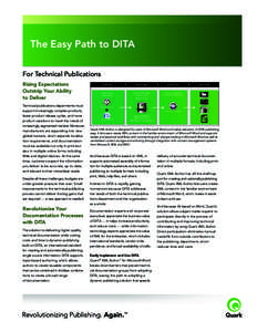 The Easy Path to DITA for Tech Pubs info sheet