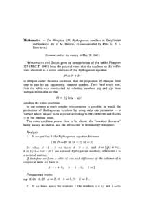 On Plimpton 322. Pythagorean numbers in Babylonian mathematics