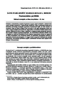 Közgazdasági Szemle, XLVII. évf., 2000. június (430–445. o.)  DAVID STARK–KEMÉNY SZABOLCS–RONALD L. BREIGER Posztszocialista portfóliók
