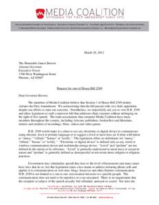 Microsoft Word - AZ H.B[removed]memo to Governor Brewer request for veto