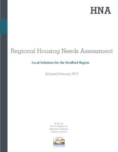 HNA  Regional Housing Needs Assessment Local Solutions for the Strafford Region Adopted January 2015