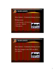 Silver Jackets - Community Rating System