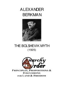 ALEXANDER BERKMAN THE BOLSHEVIK MYTH (1925)