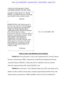 Case 1:12-cvKBF DocumentFiledPage 2 of 21  UNITED STATES DISTRICT COURT SOUTHERN DISTRICT OF NEW YORK ----------------------------------------------------------x ALECHEA TONEY-DICK, X.T., RENEE