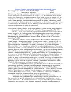 Southern Campaign American Revolution Pension Statements & Rosters Pension application of Charles Parish (Parrish) R7929 fn7NC Transcribed by Will Graves[removed]Methodology: Spelling, punctuation and/or grammar have bee