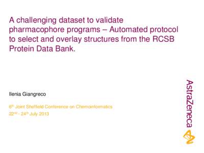 A diverse and extensive dataset for the validation of pharmacophore programs