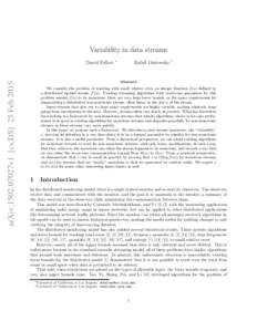 Variability in data streams  arXiv:1502.07027v1 [cs.DS] 25 Feb 2015 David Felber