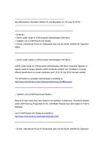 Microsoft Word - New Mechanisms Information Platform E-mail Newsletter Vol.65