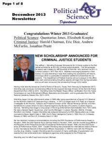 Page 1 of 8  December 2013 Newsletter  Political
