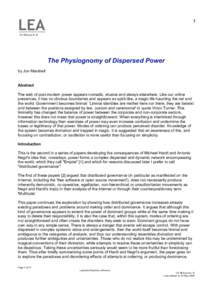 1 Vol 16 Issue 4 – 5 The Physiognomy of Dispersed Power by Jon Marshall
