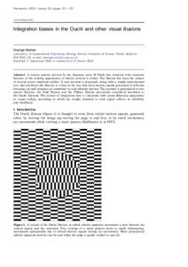 Optical illusions / Perception / Optics / Neuroscience / Geometrical-optical illusions / Orthogonality / Apparent motion / Visual cortex / Illusory motion / Barberpole illusion